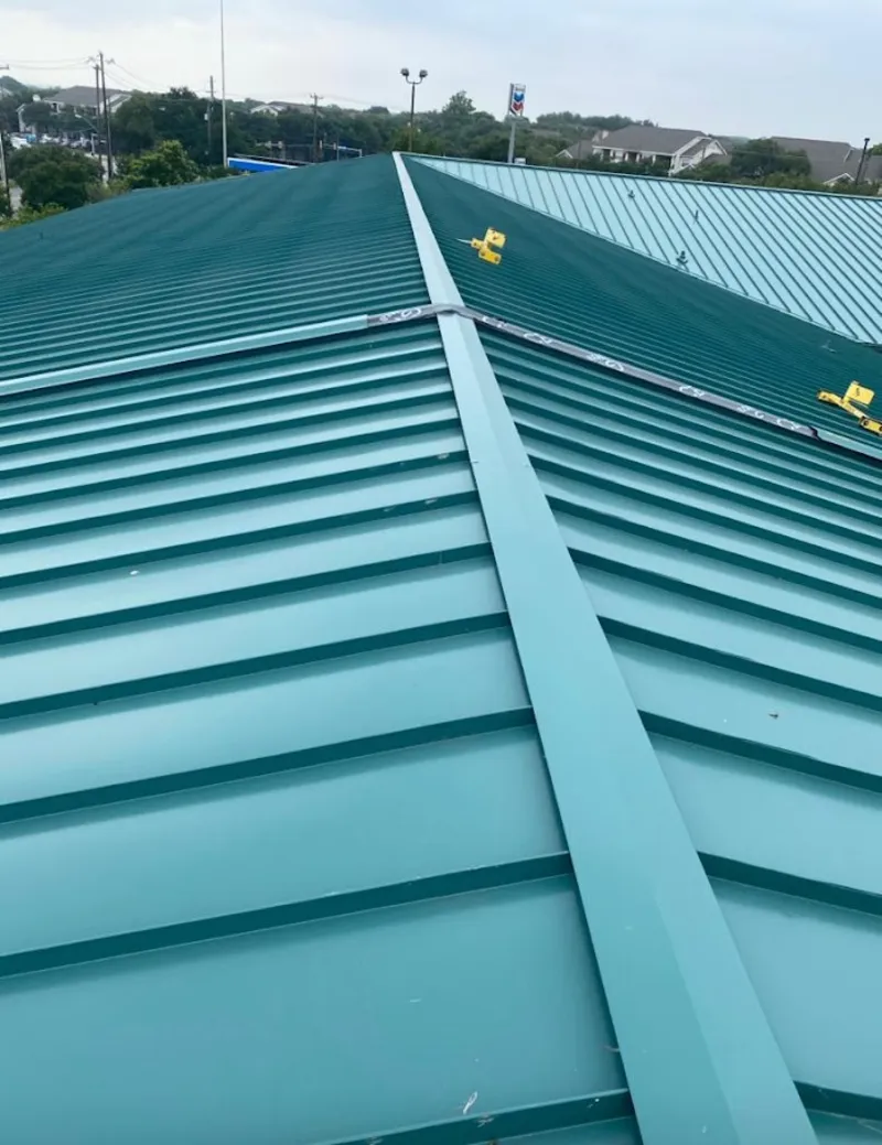Green commercial metal roof ridge and valley for Metal Roof Repair in South Daytona